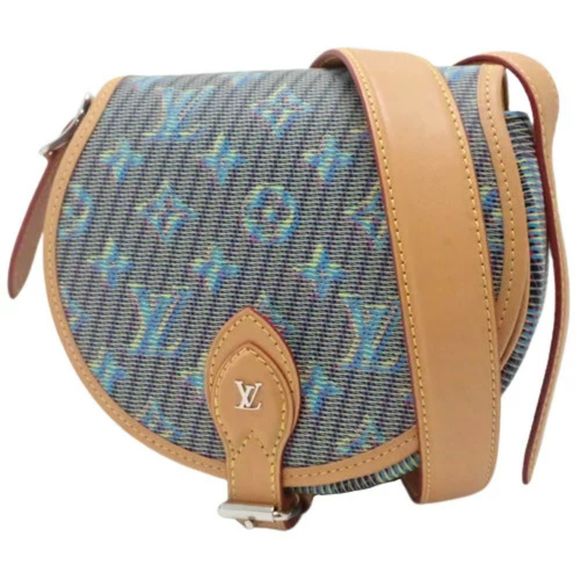 Louis Vuitton Pop Tambourin Calf Blue Diagonal Shoulder Bag - Picture 1 of 6